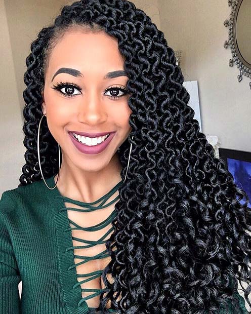 Bold Curly Faux Locs