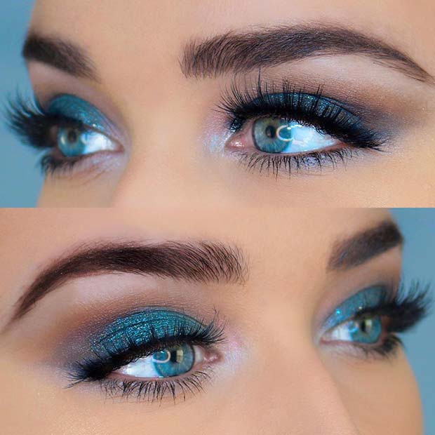 Bright Blue Eye Makeup