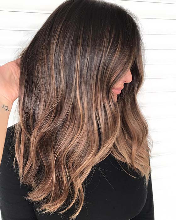 Chic Warm Highlights for Brown Hair