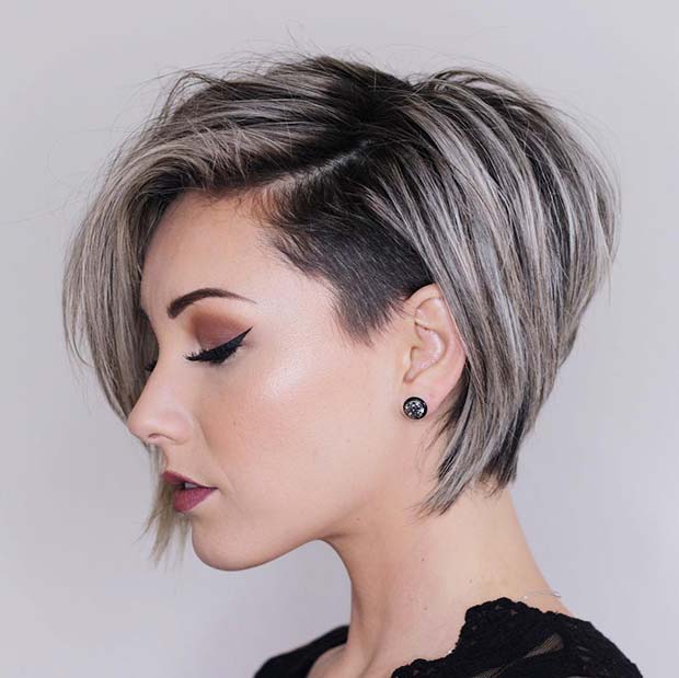 Chic Undercut with Highlights