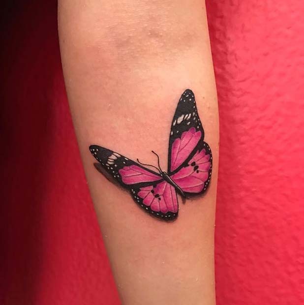 Pretty Pink Butterfly Design