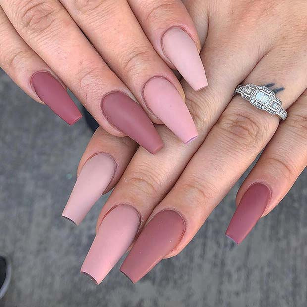 Trendy Nude Matte Nails