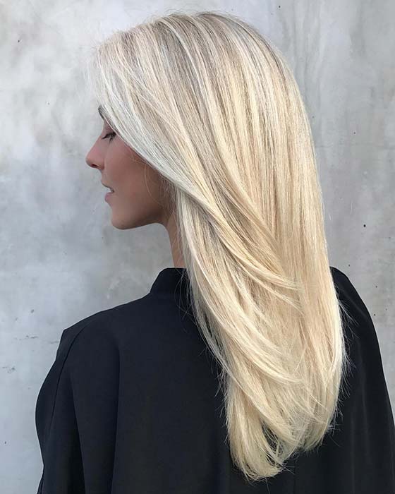 Bright Blonde Hairstyle with Subtler Layers