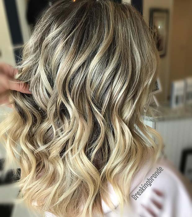 Brown Hair with Golden Blonde Highlights