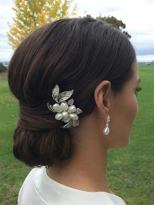 Formal Chignon Hairstyle for Brides