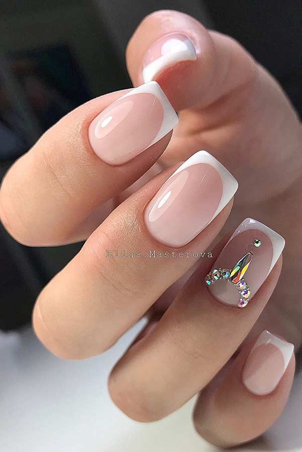 Classy French Tip Nails