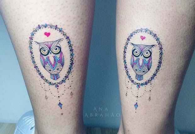 Matching Owl Tattoos 