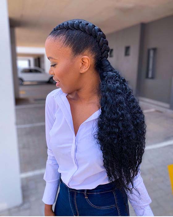 Two Braid Weave Hairstyle
