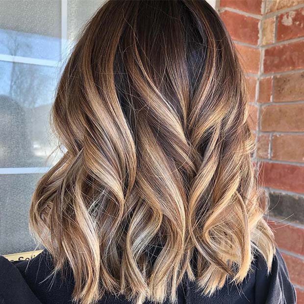 Warm Blonde Highlights for Brown Hair