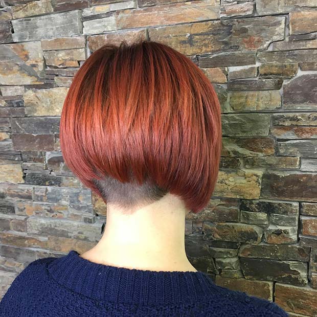Spicy Red Short Bob