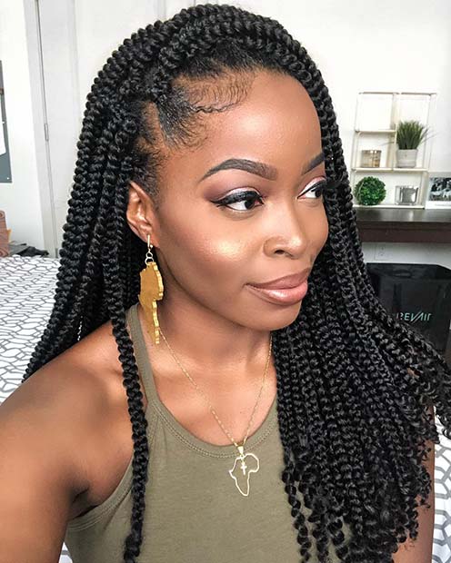 Crochet Box Braids with Curly Ends