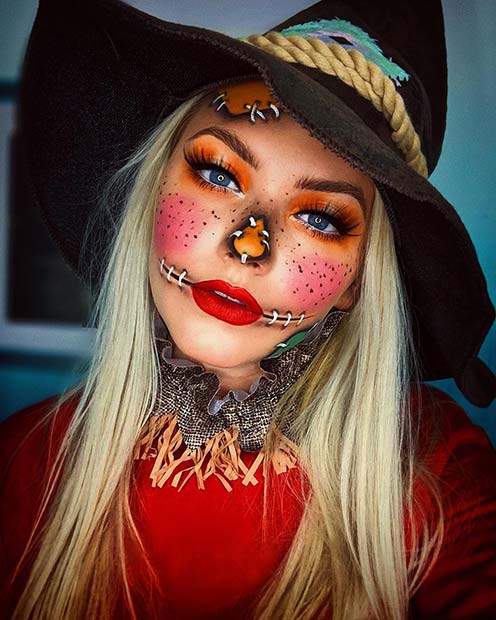 Bright Scarecrow Makeup