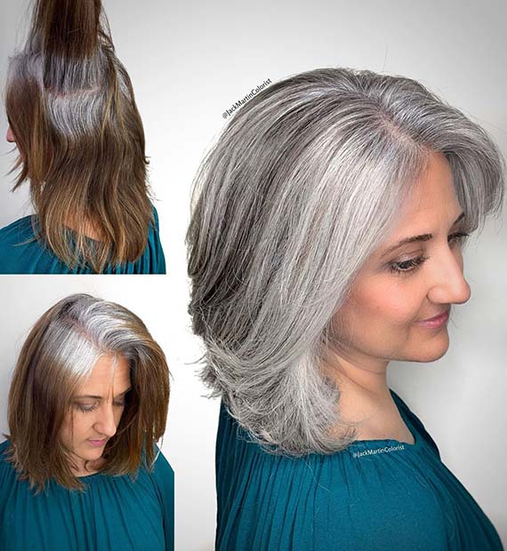 Easy to Maintain Grey Hairstyle