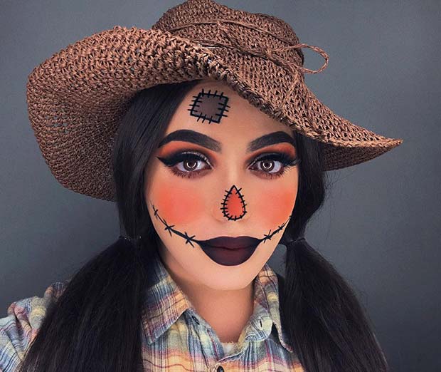 Glam Scarecrow Makeup