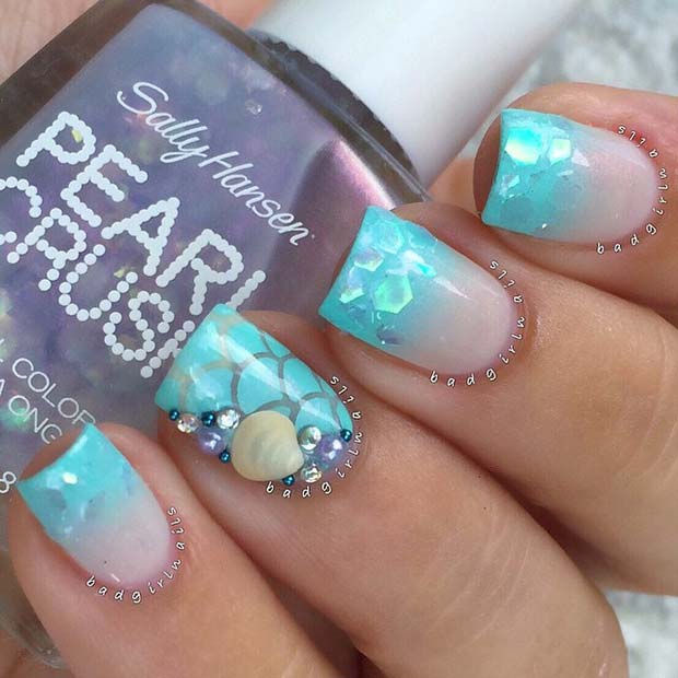 Beach and Ocean Inspired Nails 