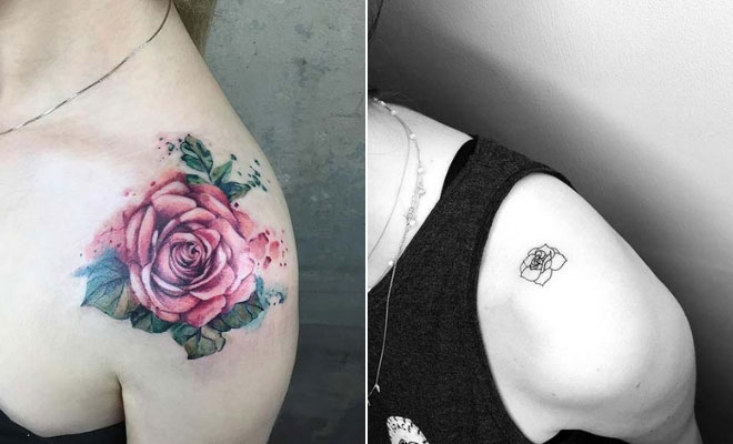 Rose Shoulder Tattoo Ideas