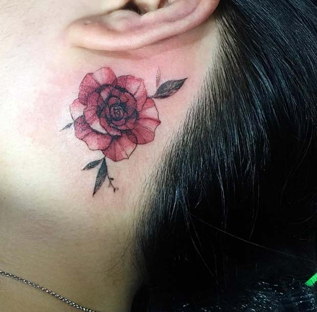 Red Rose Tattoo Idea