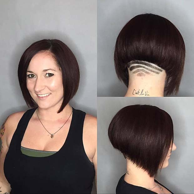 Short Inverted Bob with an Undercut 