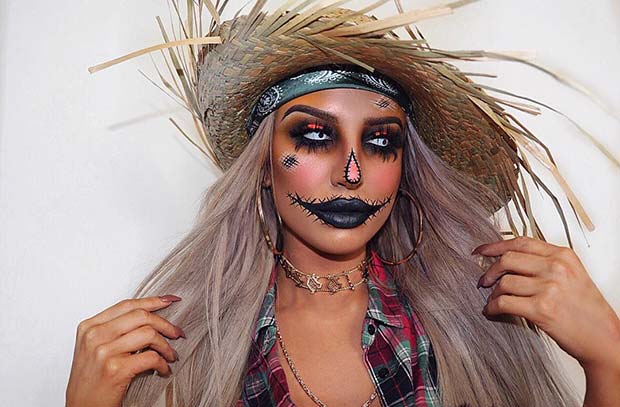 Spooky Scarecrow Makeup and Costume