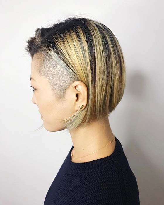 Statement Undercut with Highlighted Bob