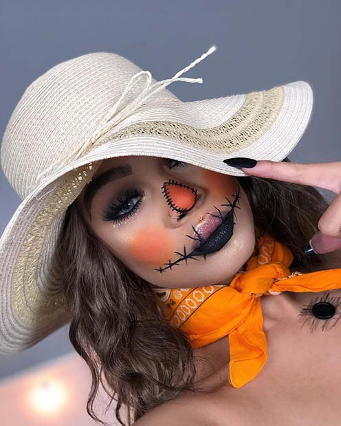 Trendy Scarecrow Makeup Idea