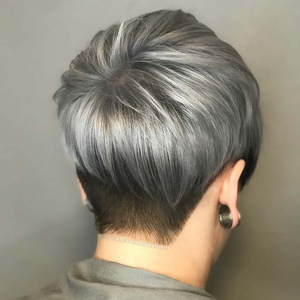 Trendy Short Grey Cut