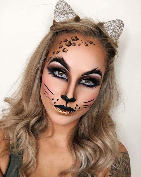 Wild and Glam Kitty Makeup