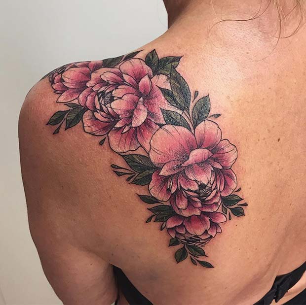 Beautiful Shoulder and Back Tattoo