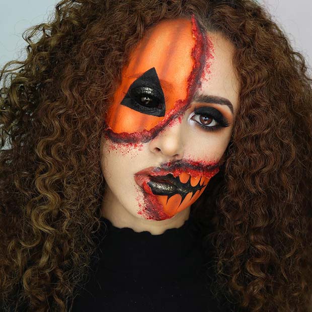 Bloody Illusion Pumpkin Makeup