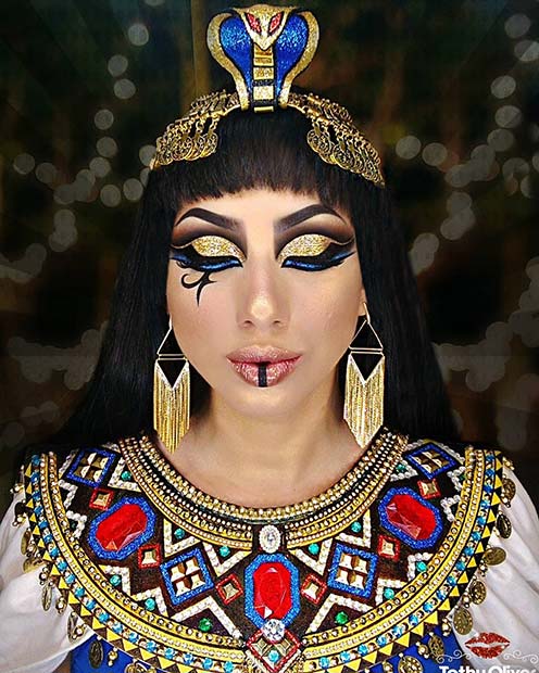 Colorful Cleopatra Makeup