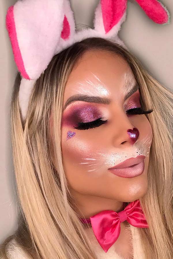 Cute Bunny Makeup for Halloween