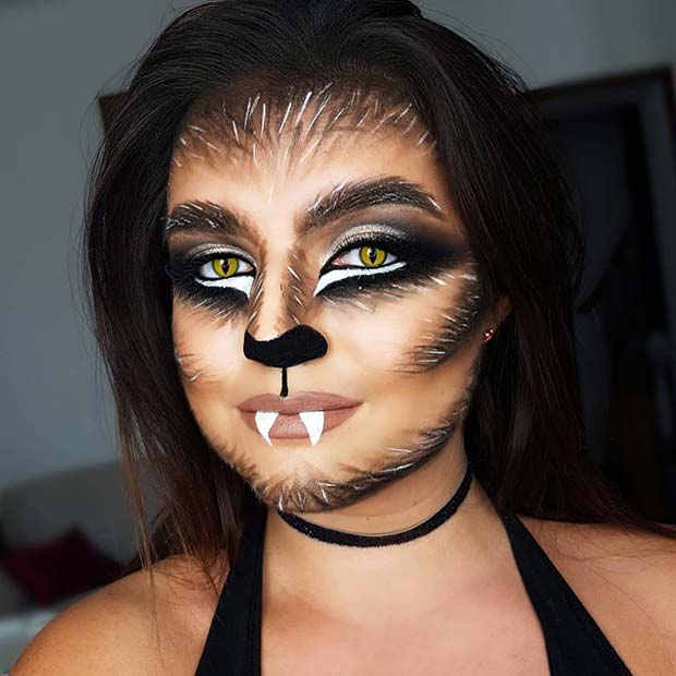 Cute DIY Werewolf Makeup