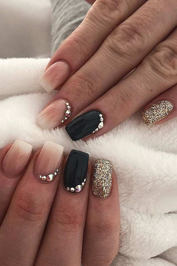 French Ombre Short Coffin Nails