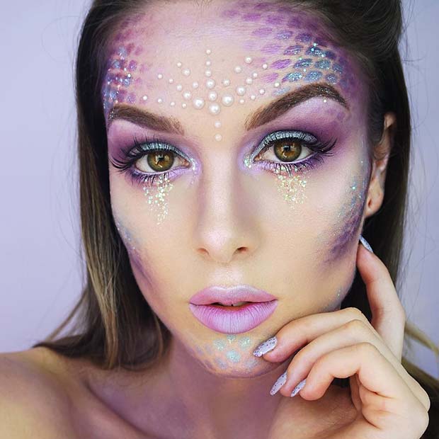 Mermaid Face Makeup 