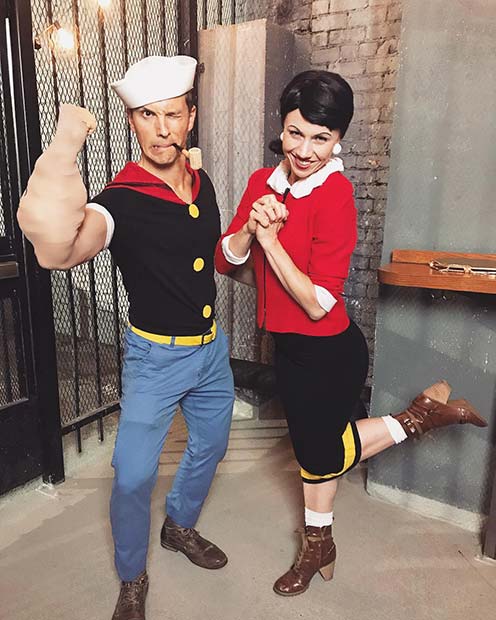 Funny Popeye and Olive Costumes