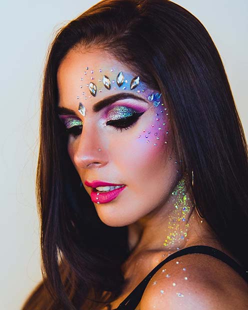 Sparkly Mermaid Makeup
