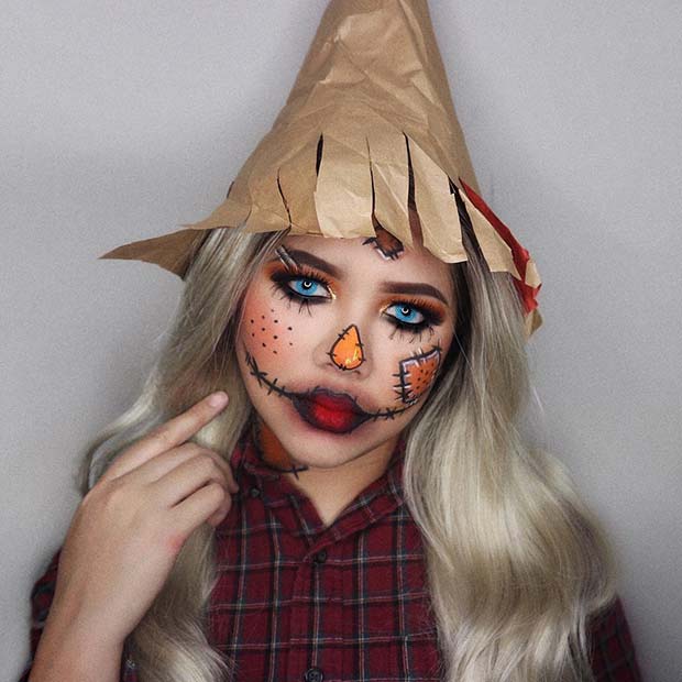 Spooky Scarecrow Makeup