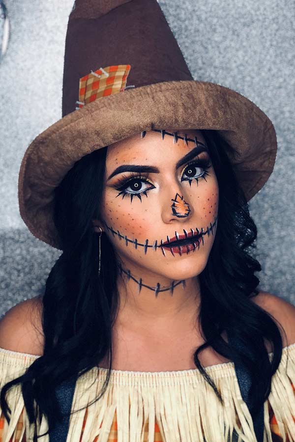 Stylish Scarecrow Makeup