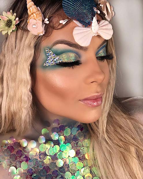 Unique Mermaid Eye Makeup