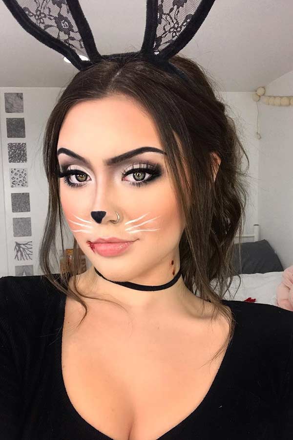 Vampire Bunny Halloween Makeup