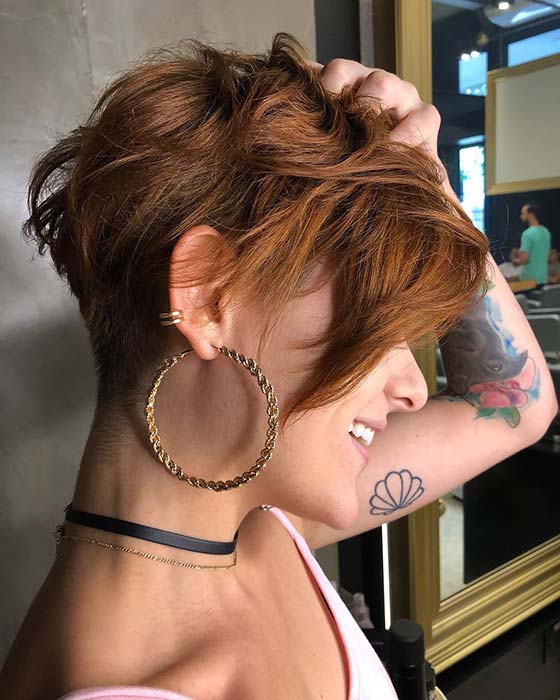 Warm Copper Highlights for Short Hair