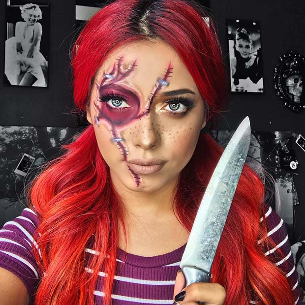 Chucky Inspired Makeup for Halloween 
