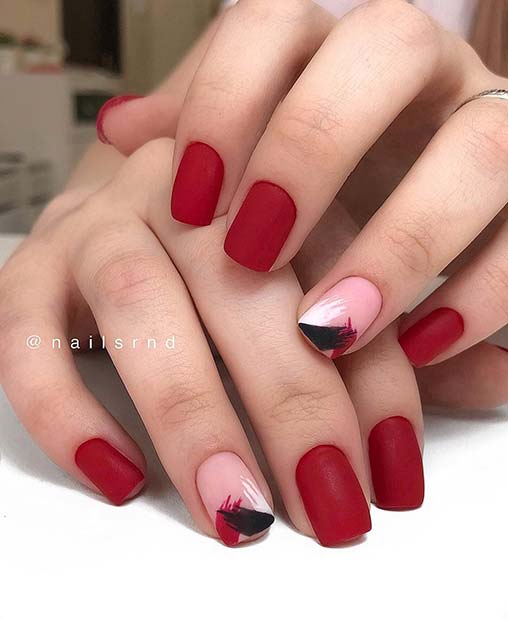 Elegant and Chic Red Nails