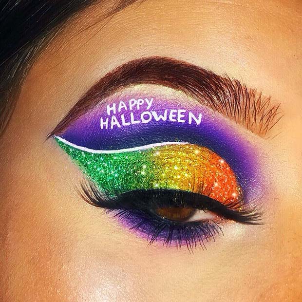 Happy Halloween Eye Makeup Idea