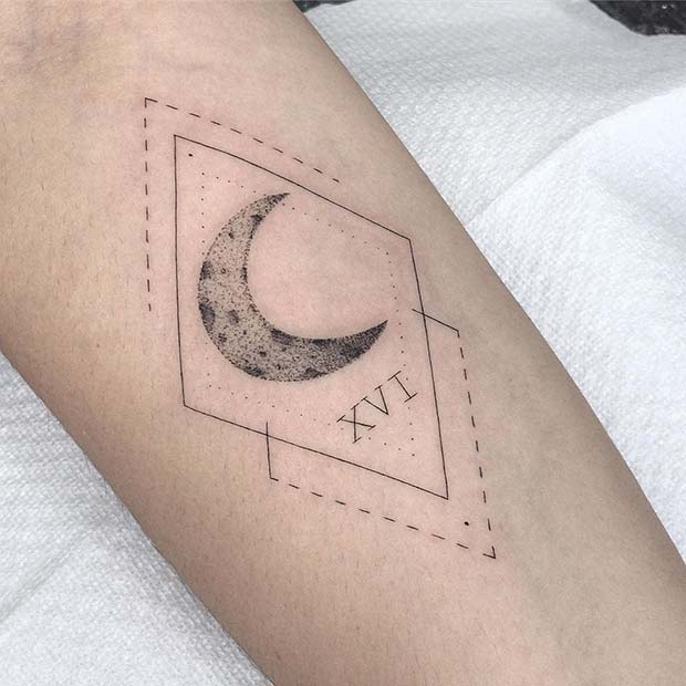 Mystical Moon Tattoo Design