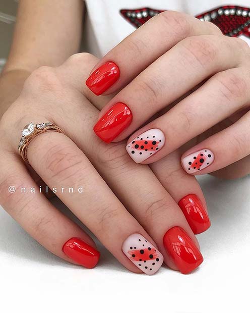 Red Nails and Polka Dots