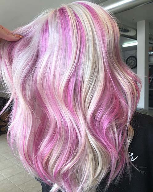 Silver and Pink Hair Idea
