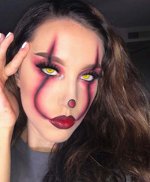 Simple and Spooky Pennywise Makeup