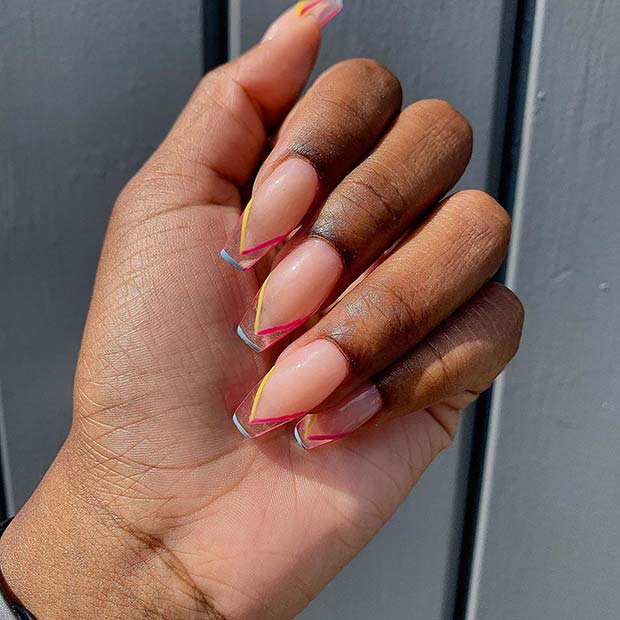 Stylish Nails with Clear Tips