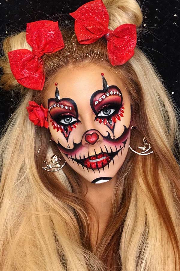 Sugar Skull Clown Makeup